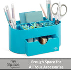 Blue Desk Organizer — All‑in‑One Office Supply Caddy