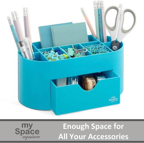 Blue Desk Organizer — All‑in‑One Office Supply Caddy
