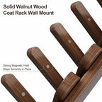 Walnut Wood Wall Mounted Coat Rack Wall Mount,Wall Mounted Coat Rack