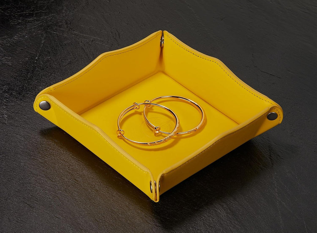 PU Leather Valet Tray — Premium Catchall for Keys, Wallet & Accessories