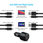 Naztech Speedmax65 PD65W + QC3 Car Charger