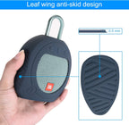 Protective Silicone Stand up Carrying Case for JBL Clip 3 Waterproof Portable Speaker(Blue)