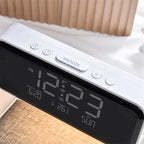Multifunction Alarm Clock — Wireless Charger & LED Night Lamp