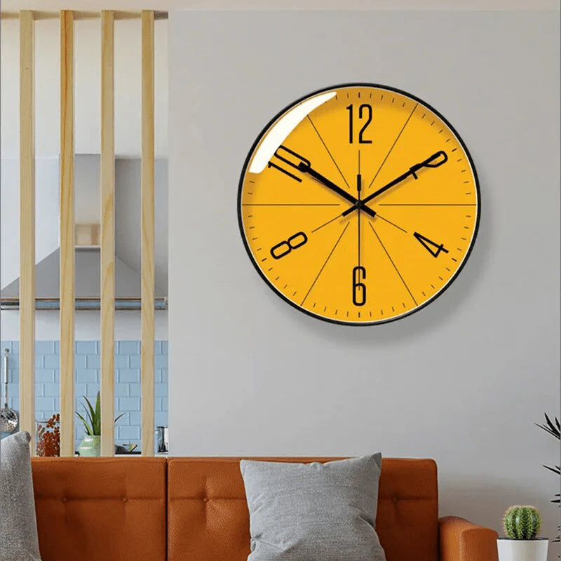 Norviga Noir — Black Scandinavian Wall Clock with Quartz Movement