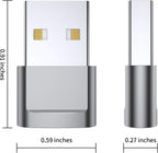 USB C Female to USB Male Adapter (4-Pack), Type C to USB a Charger Converter for Iphone 17 16 15 14 13 12 11 Pro Max, Samsung Galaxy S25 S24 S23 S22 Ultra, Apple Iwatch Watch Series 7 8, Airpods,Ipad