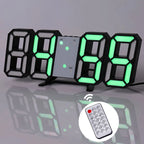 Nordic Digital Alarm Clock — Modern LED Wall & Table Clock with Calendar & Thermometer
