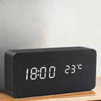 Royallure Smart Digital Alarm Clock — LED Display, Multiple Alarms & Modern Wooden Design
