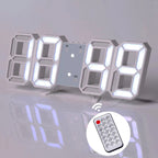 Nordic Digital Alarm Clock — Modern LED Wall & Table Clock with Calendar & Thermometer