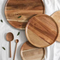 3‑in‑1 Bamboo Serving Platter — Round Wooden Tray for Fruit, Bread, Salads & Charcuterie