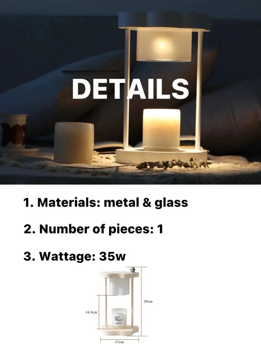 Nordic Floral Candle Warmer Lamp — Dimmable, Timer‑Enabled & Open‑Flame‑Free Scenting