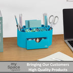 Blue Desk Organizer — All‑in‑One Office Supply Caddy