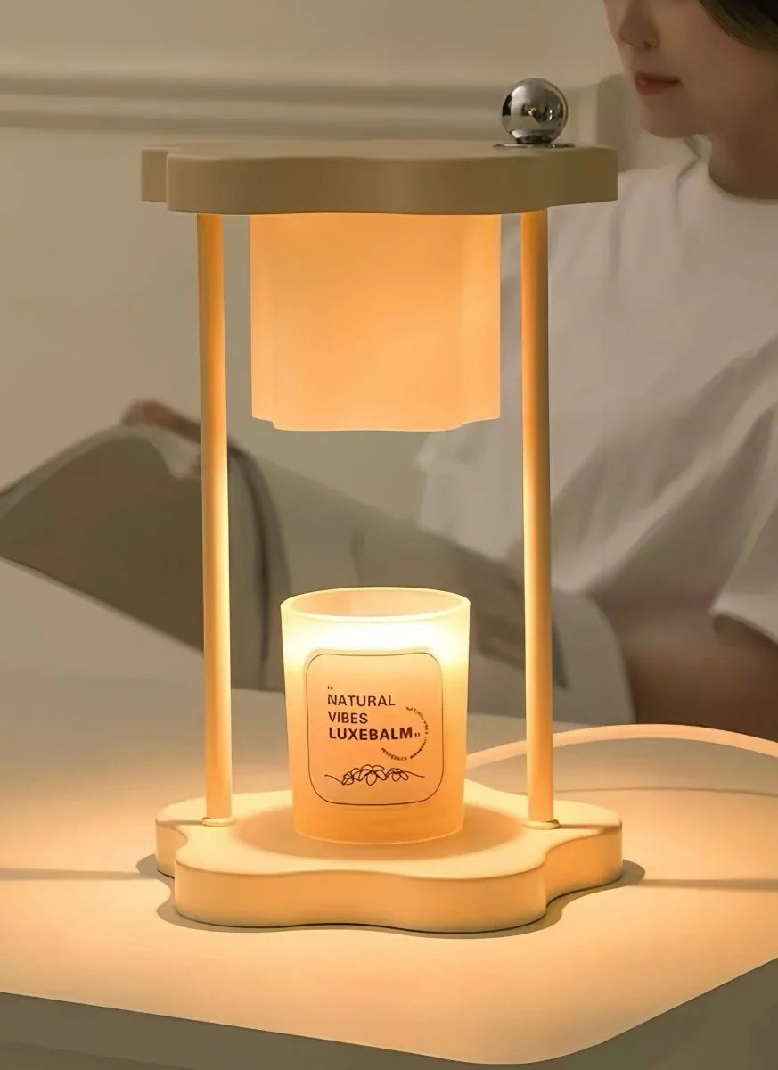 Nordic Floral Candle Warmer Lamp — Dimmable, Timer‑Enabled & Open‑Flame‑Free Scenting