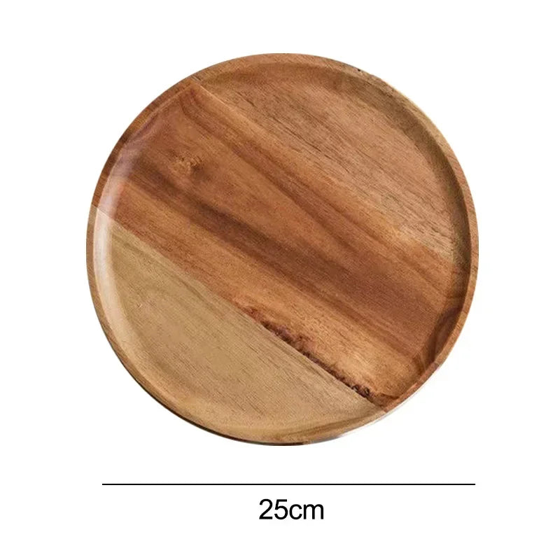 3‑in‑1 Bamboo Serving Platter — Round Wooden Tray for Fruit, Bread, Salads & Charcuterie