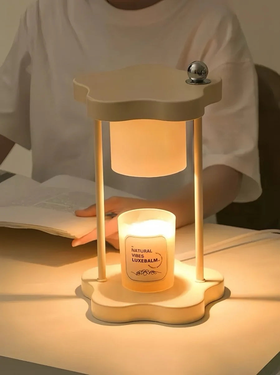 Nordic Floral Candle Warmer Lamp — Dimmable, Timer‑Enabled & Open‑Flame‑Free Scenting