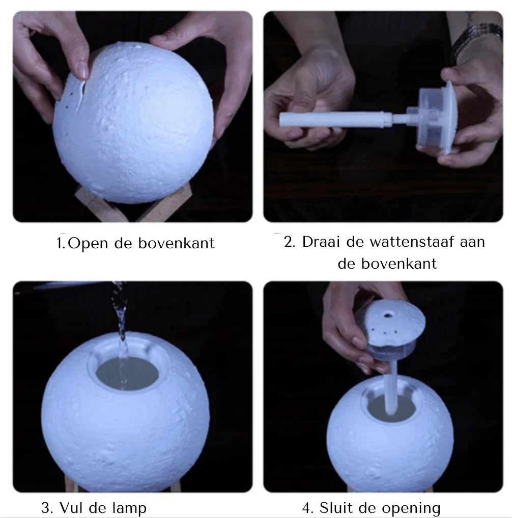 Moon Air Purifier — 2‑in‑1 Humidifier & Ambient Lamp for a Calming Home Atmosphere