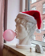 Bubblegum David Designer Lamp — Modern Creative Resin Table Lamp with Handblown Glass Shade