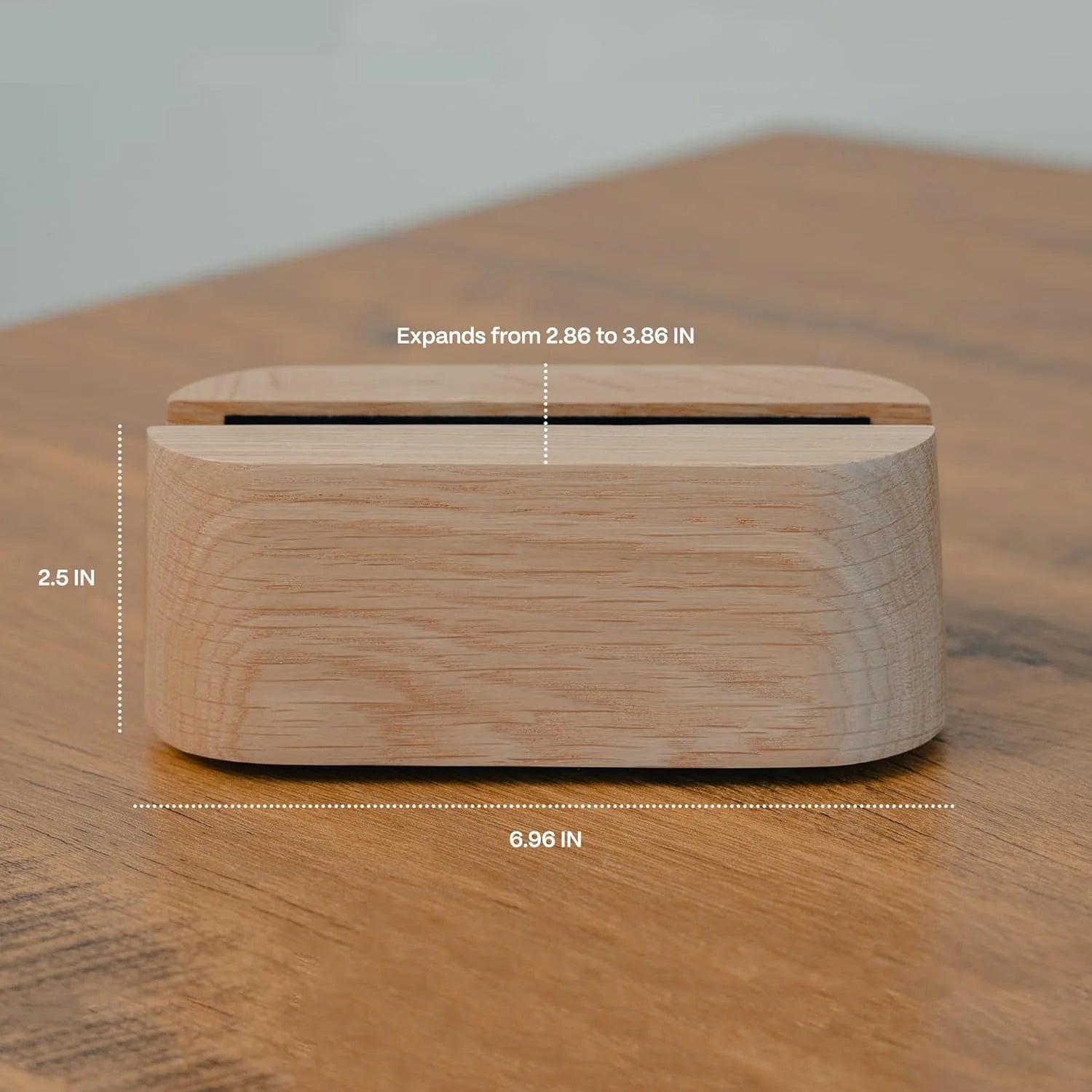 Adjustable Vertical Laptop Stand for Desk, Wooden Laptop Holder, Macbook Pro Stand, Wood Mac Air Dock (Solid Walnut)