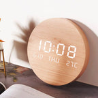 Royallure Svenna Wall Clock — Minimalist Scandinavian Design, Digital Display & Rechargeable Convenience