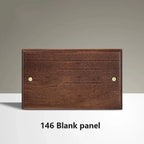 Black Walnut Wood Toggle Light Switch,Home Retro Brass Panel,Fr UK Universal Double USB Wall Electrical Socket Vintage Switch