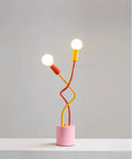 Whimsical Memphis Sprout Table Lamp — Eclectic, Playful & Decorative Dopamine Desk Light