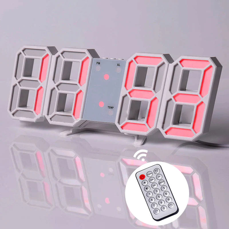 Nordic Digital Alarm Clock — Modern LED Wall & Table Clock with Calendar & Thermometer