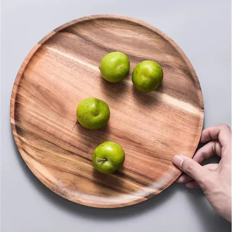 3‑in‑1 Bamboo Serving Platter — Round Wooden Tray for Fruit, Bread, Salads & Charcuterie