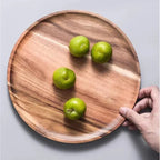 3‑in‑1 Bamboo Serving Platter — Round Wooden Tray for Fruit, Bread, Salads & Charcuterie