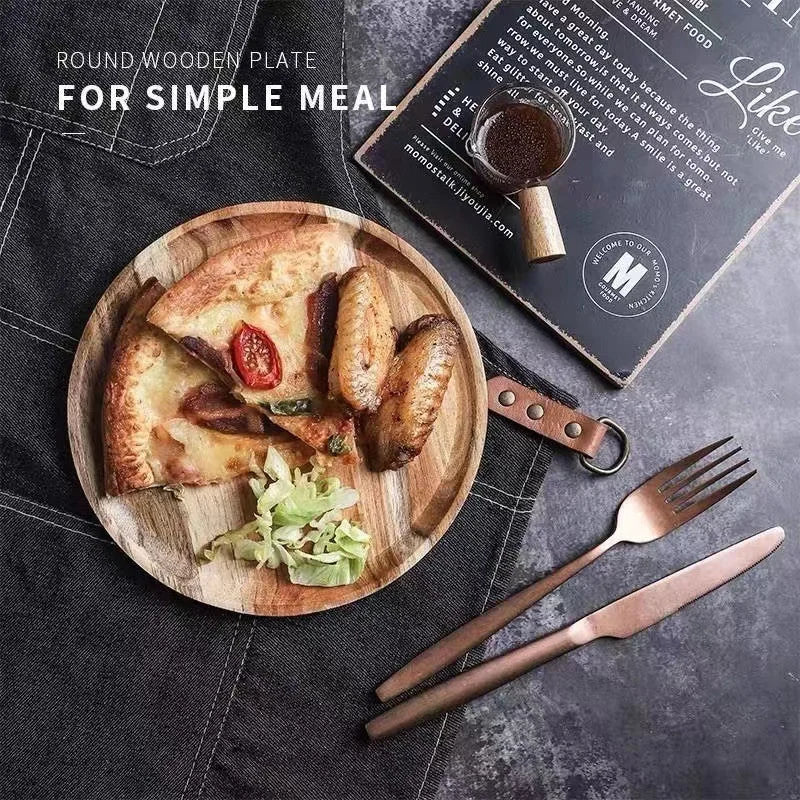 3‑in‑1 Bamboo Serving Platter — Round Wooden Tray for Fruit, Bread, Salads & Charcuterie