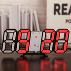 Nordic Digital Alarm Clock — Modern LED Wall & Table Clock with Calendar & Thermometer