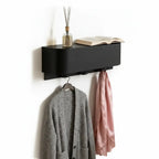 Nordic Wall Shelf Organizer with Hooks Entryway Coat & Key Organizer