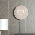 Royallure Svenna Wall Clock — Minimalist Scandinavian Design, Digital Display & Rechargeable Convenience