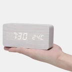 Royallure Smart Digital Alarm Clock — LED Display, Multiple Alarms & Modern Wooden Design