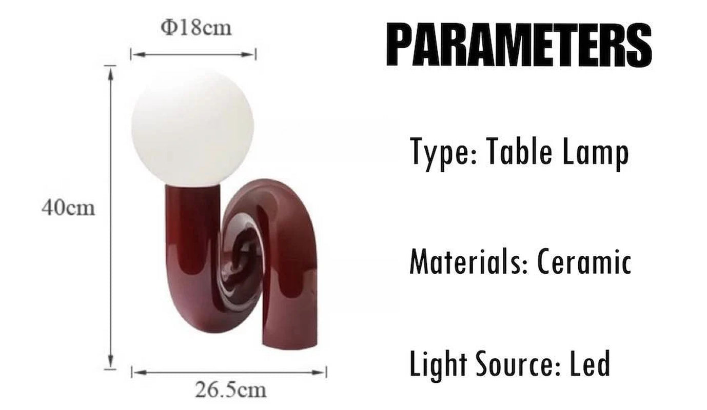 Modern Quirky Chunky Table Lamp — Playful Sculptural Lighting for Contemporary Interiors