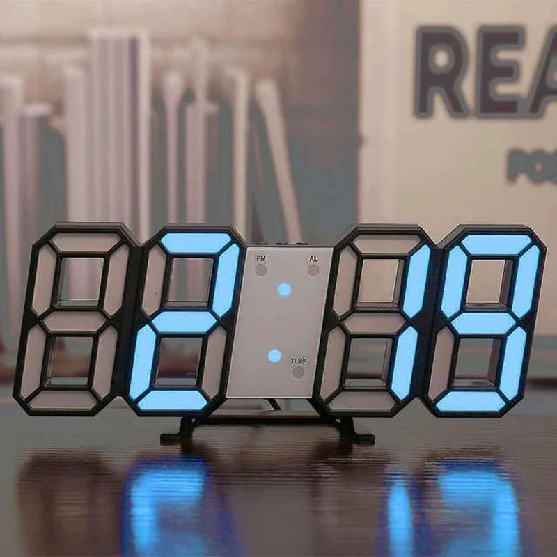 Nordic Digital Alarm Clock — Modern LED Wall & Table Clock with Calendar & Thermometer