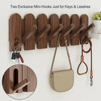 Walnut Wood Wall Mounted Coat Rack Wall Mount,Wall Mounted Coat Rack