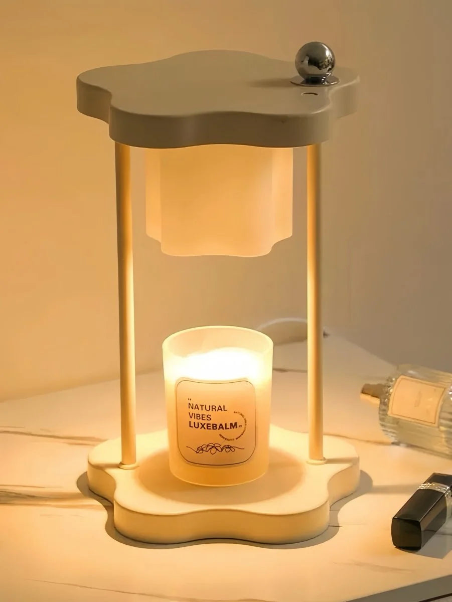 Nordic Floral Candle Warmer Lamp — Dimmable, Timer‑Enabled & Open‑Flame‑Free Scenting