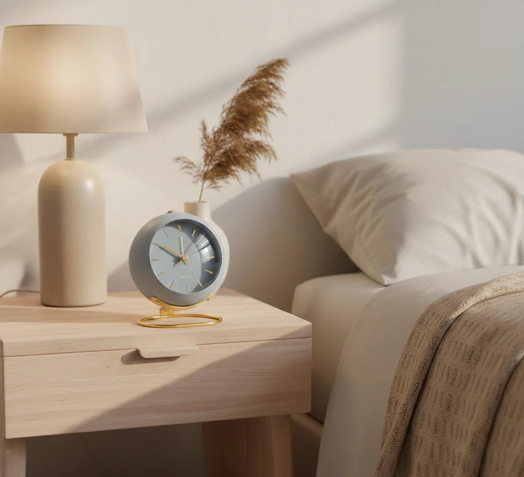Buzzley Retro Alarm Clock — Silent Movement for Peaceful Nights