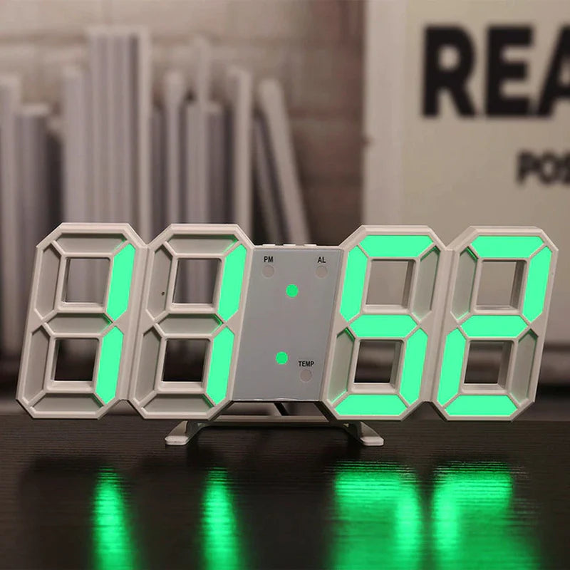 Nordic Digital Alarm Clock — Modern LED Wall & Table Clock with Calendar & Thermometer