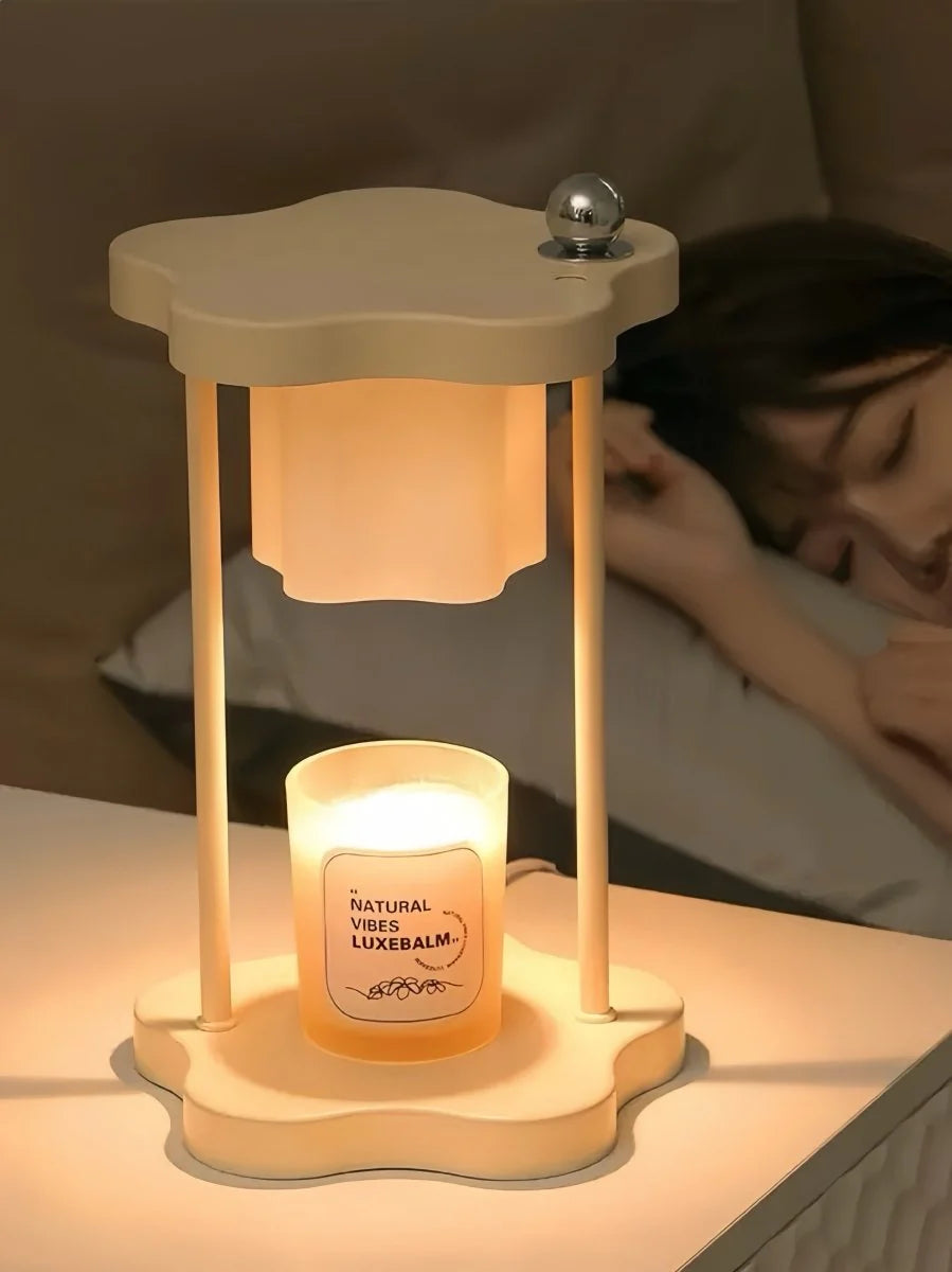 Nordic Floral Candle Warmer Lamp — Dimmable, Timer‑Enabled & Open‑Flame‑Free Scenting