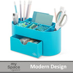 Blue Desk Organizer — All‑in‑One Office Supply Caddy
