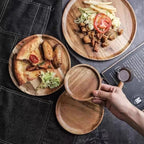 3‑in‑1 Bamboo Serving Platter — Round Wooden Tray for Fruit, Bread, Salads & Charcuterie