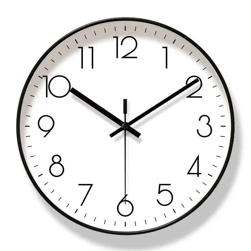 Norviga Noir — Black Scandinavian Wall Clock with Quartz Movement