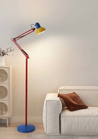 Memphis Retro Tall Metal Floor Lamp — Full‑Spectrum LED Reading Light