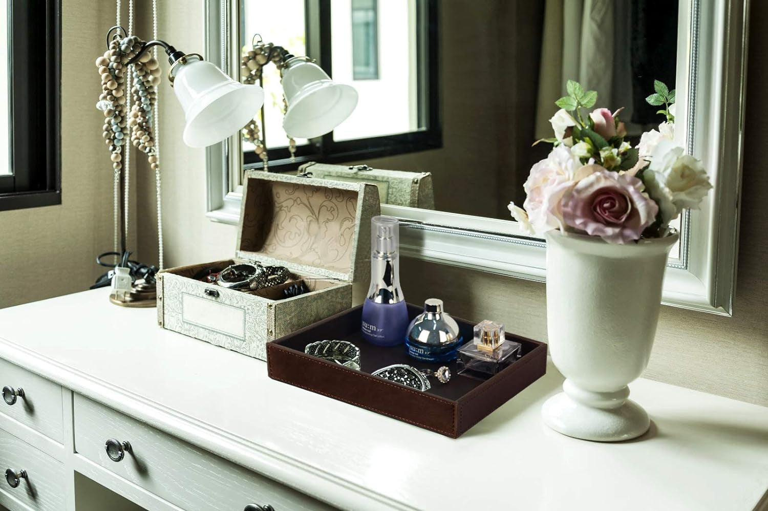 Premium Faux Leather Multipurpose Tray